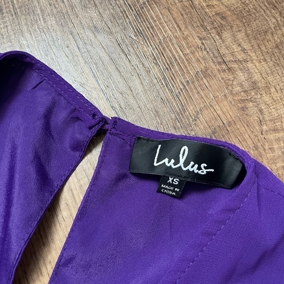 LULU’S Gone With The Whirlwind Purple Romper - Picture 5 of 5